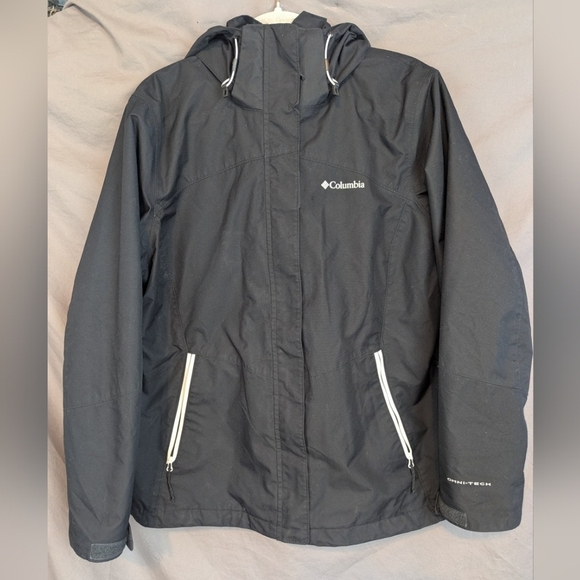 Columbia interchange size large black jacket with removable hood - Picture 1 of 14